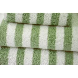 Juego de 3 toallas rayas verde